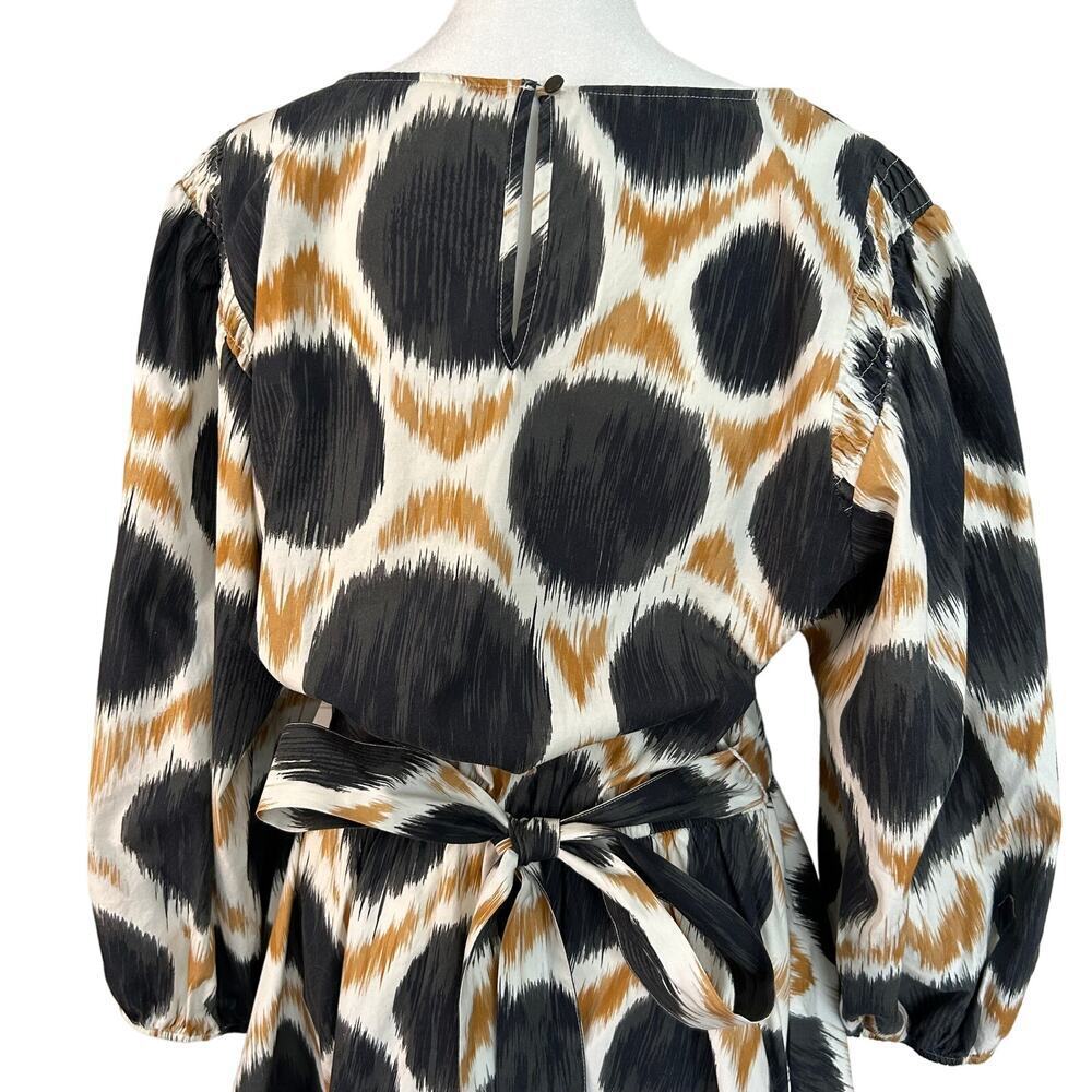 Maeve Black and Tan Patterned Long Sleeve Dress - Picture 5 of 12
